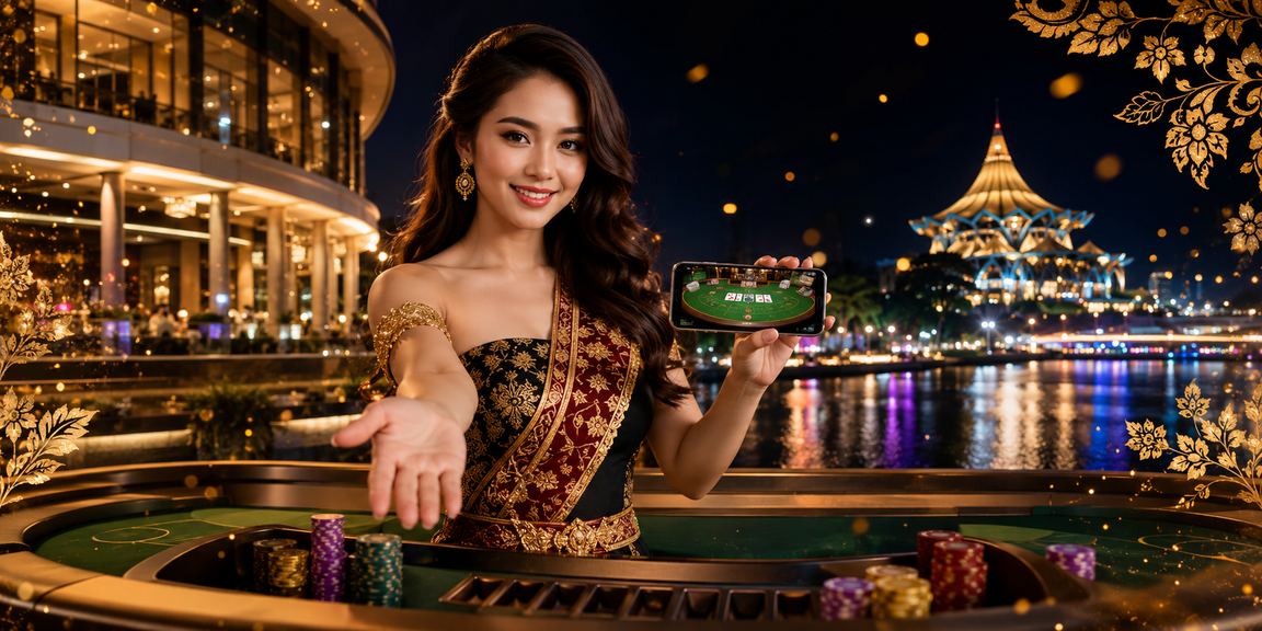 Meja Baccarat dengan dealer profesional di Kuching