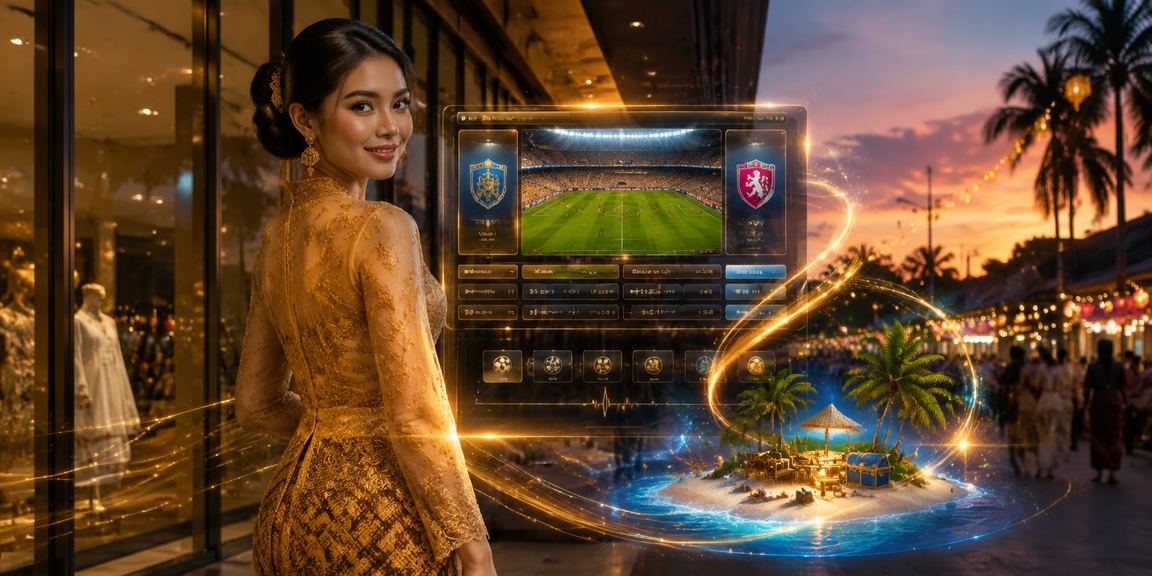 Suasana hiburan kasino Malaysia dengan tema kebaya yang meriah
