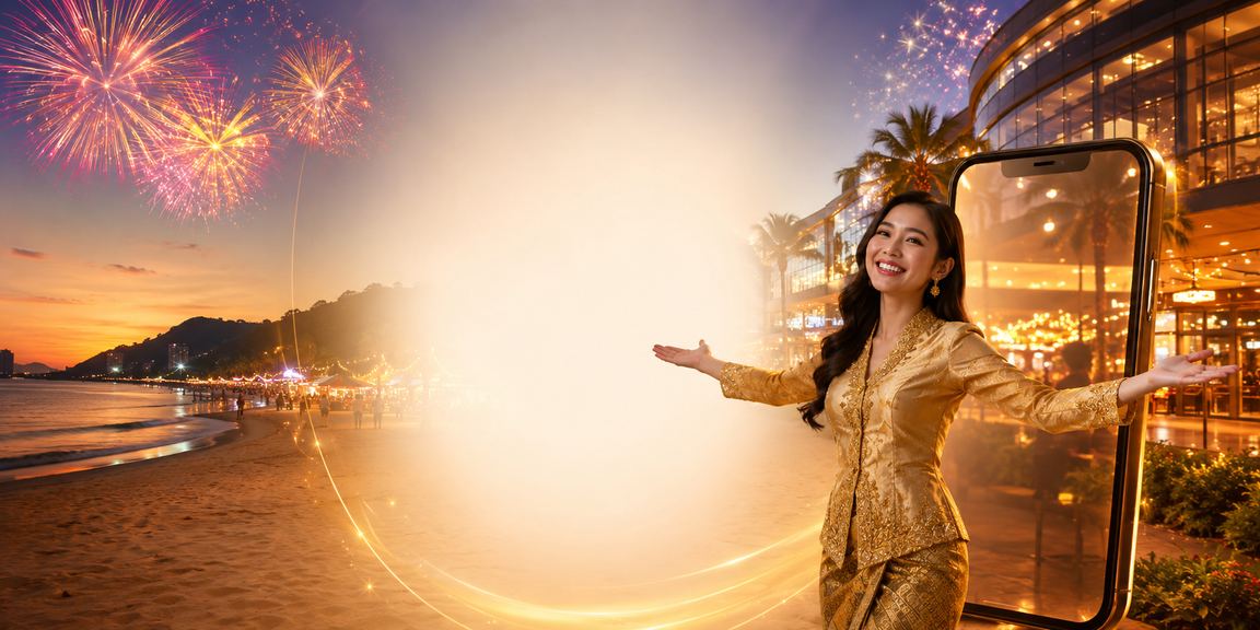 Pengguna wanita berbaju kebaya di Pulau Pinang menggunakan platform deposit dalam talian gu10